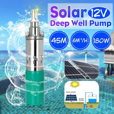 Pompa de apa solara eficienta 12V 24V 180W 3000L/h 25m adancime pompa de apa DC cu surub Pompa submersibila irigare gradina casa