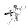 Fashion Heart Lock Bows Keychain Fashion Alloy Metal Keyring Unique Handbag Charm Decoration for Men and Women
