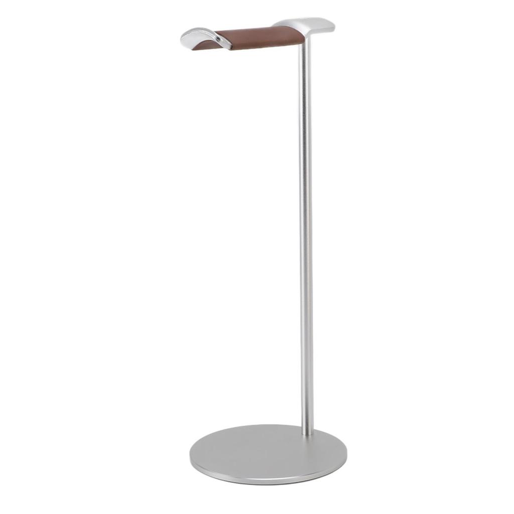 Headphone Stand Aluminum Alloy Headset Holder Earphone Stand with Supporting Bar 10cm Solid Base Silver
