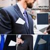 Pocket Square for Adult Men Square Handkerchief Multiuse High Absorbent Sweat Wipe Pocket Towel for Business Suit 3PCS