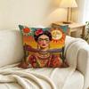Fashion F-Frida Kahlo Art  Pillow Case Square Double-Sided Sofa Cushion Cover Bedroom Bedside Pillow