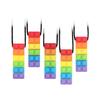 1PC Rainbow Brick Chew Necklace Baby Silicone Teether Autism Sensory Chewy Toys