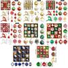 16/45PCS Plastic Christmas Ball Set 3-6cm Electroplated Xmas Ornament Ball Reindeer Snowflakes Christmas Tree Balls Storefront