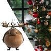 Elk Christmas Tree Ornaments Acrylic Cartoon Moose Ornaments for Christmas Tree Car Hangable Pendant 2D Flat Seasonal Decor
