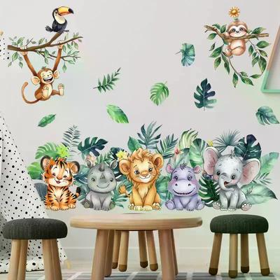 Adhesivos de Pared de Animales Lindos del Bosque Para Habitaciones de Niños Niños Niños Niñas Habitación de Bebé Decoración Guardería Vinilo
