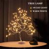 1Pc LED Night Light Mini Christmas Tree Copper Wire Garland Lamp for Kids Home Bedroom Decoration Decor Fairy Light Holiday Lighting