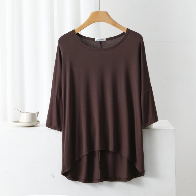 Loose Three Quarter Sleeve T-shirt for Women Summer Thin Round Neck Simple Versatile Top Base Layer T-Shirts Women’s