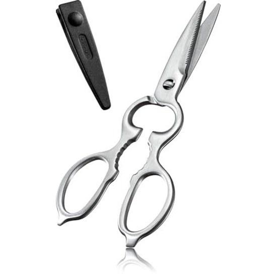 Koruha Kitchen Scissors Premium disassemblable cleaning dishwasher safe serrated blade multifunctional bottle opener shell cracker lid lightweight all