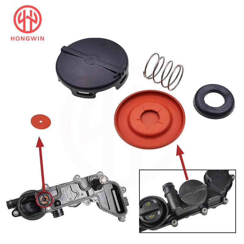 For VW Golf Seat Leon 2017- 1.5 TSI eTSI Engine Oil Seperator Breather Cover Repair Kit With Membrane 05E103495 / 05E103495J