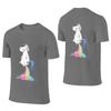 My Farts Are Magic Hong Kong Style Reversible Tee Funny Unicorn Print Fun Gift Youthful Fresh Look Versatile Color Basic Shirt