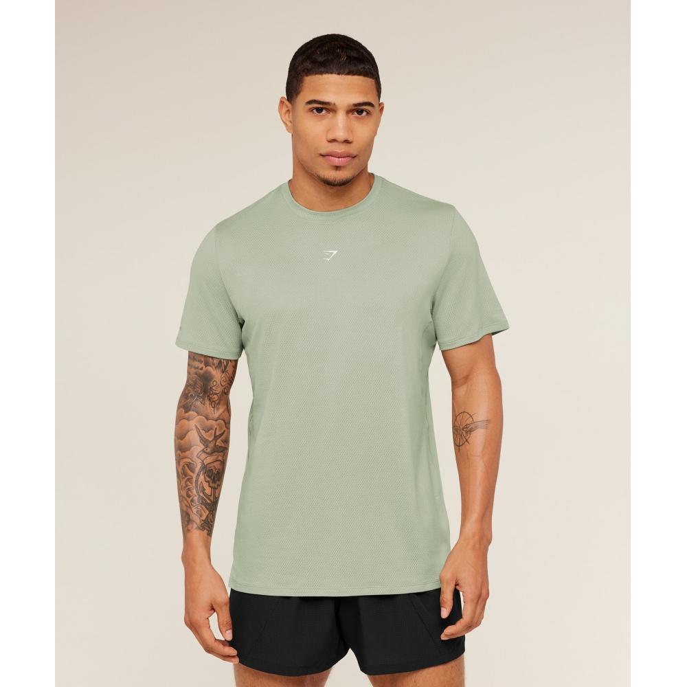 Gymshark Running T shirT Gs Haze Green A3c2s Edc3