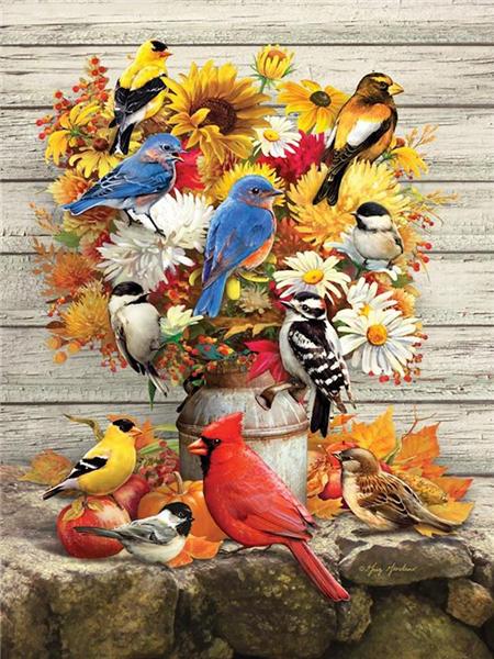 Diy Diamond Painting Bird Home Decor Mosaic Spring Flower Animal Embroidery Handmade Gift Wall Stickers