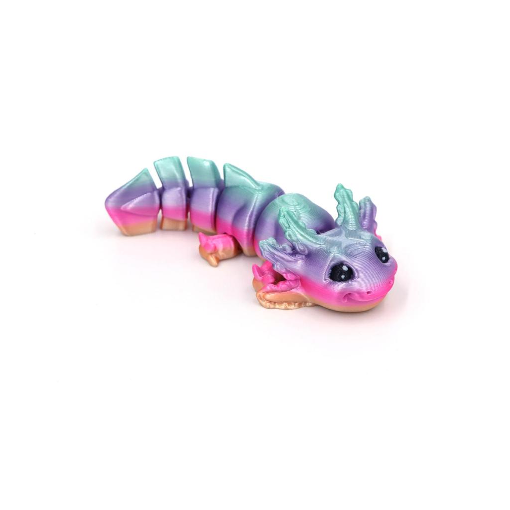 Articulated Axolotl Toy - 3D Printed Smiling Model