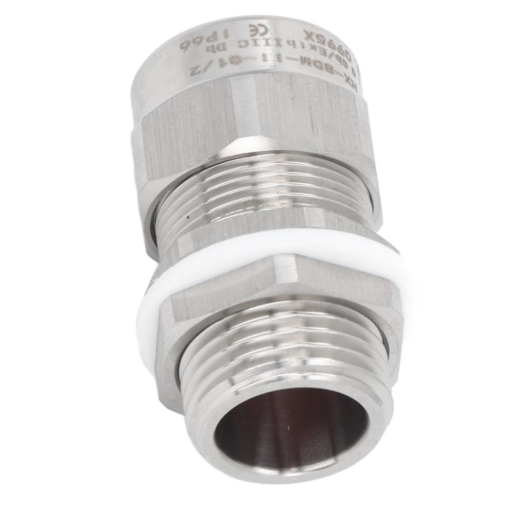 Cable Gland 304 Stainless Steel G1/2 IP66 Water Proof Armoured Cable Connector for Vehicles Marine D