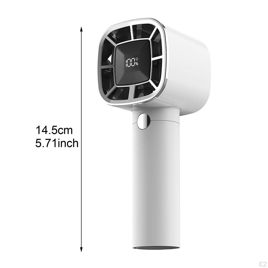 Compact Handheld Fan with Adjustable Speeds and LED Display