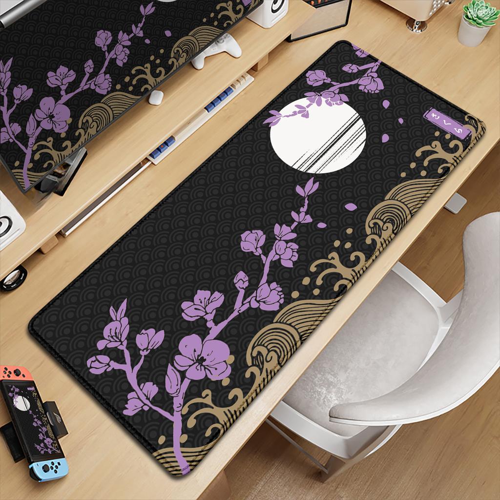 1pc Hd Print Sakura Mouse Pad Xxl Gaming Keyboard Deskmat NonSlip Office Carpet Laptop Kawaii Japanese Cherry Blossom Mousepad