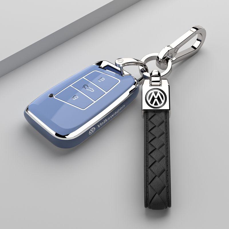 opq1 Soft TPU Car Key Case Cover Holder Shell Bag For VW Volkswagen Passat B8 Tiguan Magotan Protector Keychain Keychain Accessories