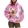 2026 Womens Halloween Print Oversized Hoodie Fall Winter Loose Fit Sweatshirt