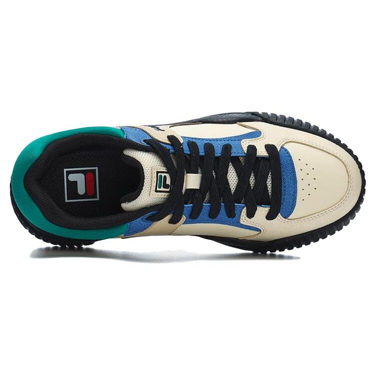 FILA Blocks Fabric Synthetic Leather Low Top Sneakers Women sneakers Light-Blue Green F12W312209FAD
