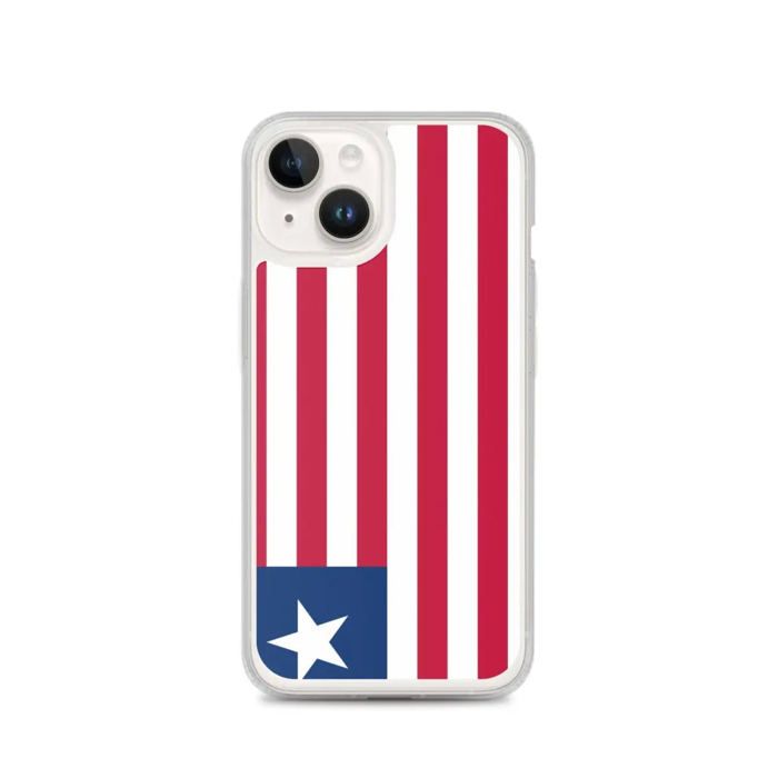 Coque pour iPhone - PIXELFORMA - iPhone 14 - Drapeau du Liberia - Silicone souple - Design léger