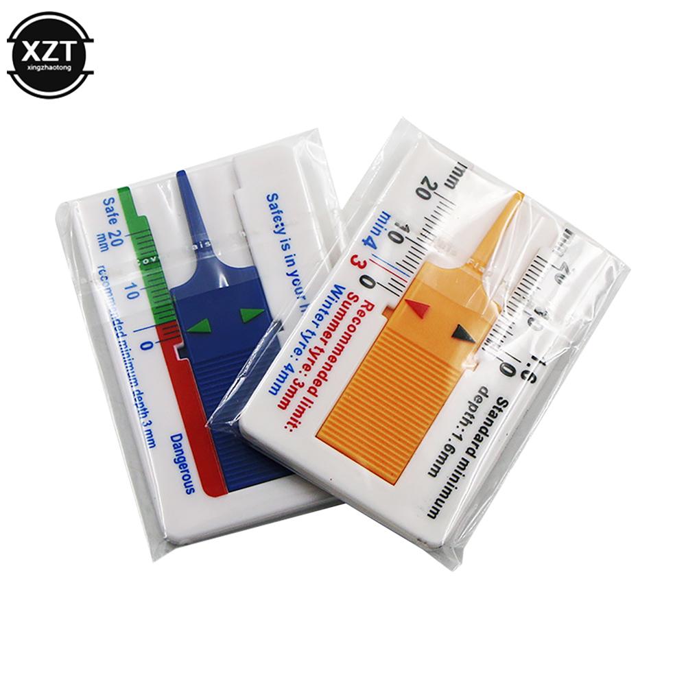 0-20mm Auto Car Wheel Tread Depthometer Depth Indicator Ruler Plastic Tread Gauge Tire Tread Depth Meter Tire Wheel Measure Tool
