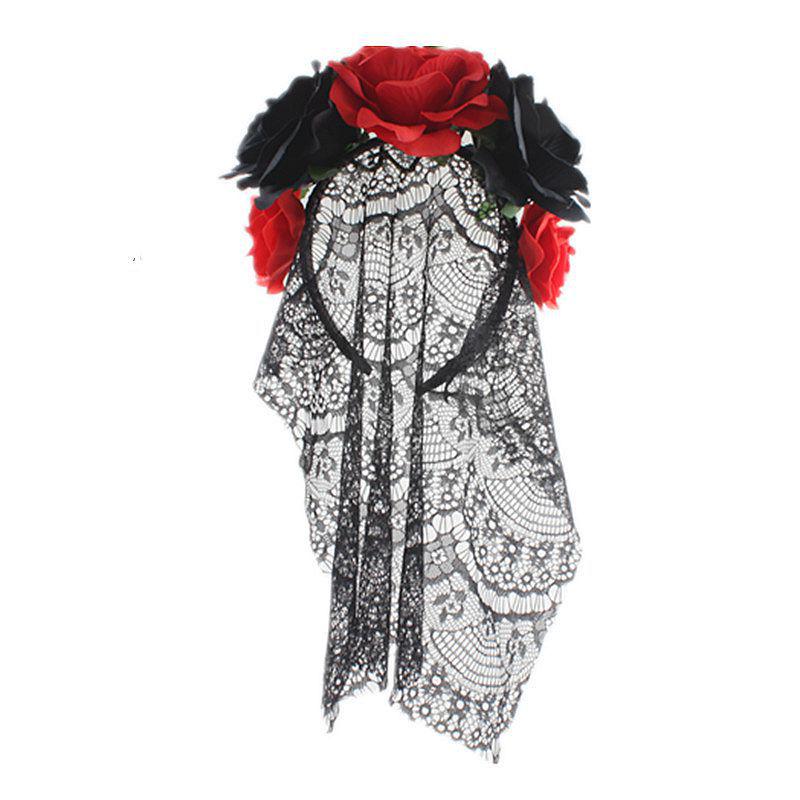 Elegantes Rosenblumen-Netz-Stirnband für Partys und Veranstaltungen