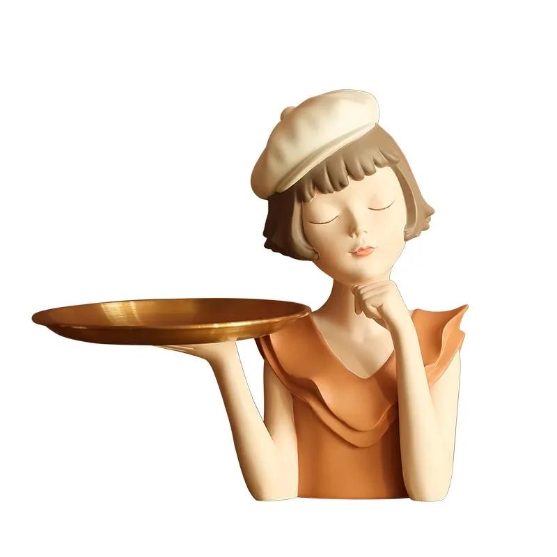 Creative Resin Balloon Girl Decoration for Home Figure Sculpture Statue Living Room Bedroom Desktop Ornament Craft Birthday Gift