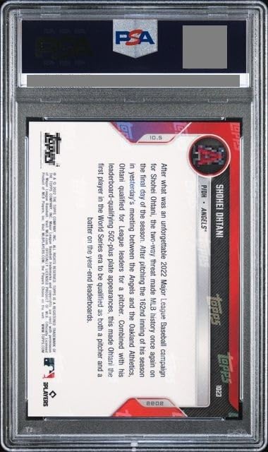 [PSA Authenticated] TOPPS NOW 2022 #1023 Shohei Ohtani, the First Player In History To Reach the Double-digit Milestone (PSA 9)