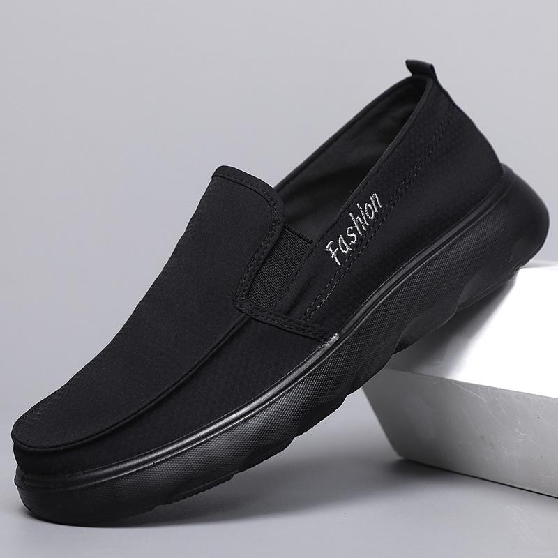 Men s Lightweight Breathable Mesh Slip-On Walking Shoes: Non-Slip & Comfortable 41 чёрный