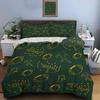 Rugby and Player Silhouettes Bedding Set for Kids Luxury Gift 3pcs Digital Print Comforter Set Soft Comfortable Breathable