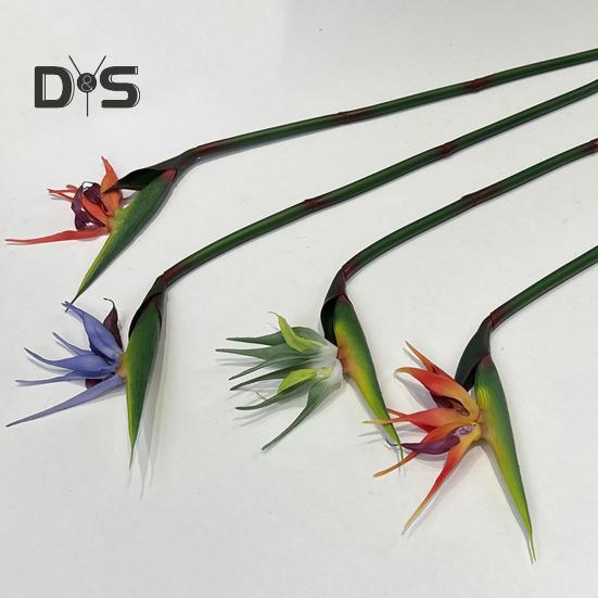 Artificial Flower Lifelike Bird of Paradise Realistic Non Fading And Low Maintenance Home Decoration