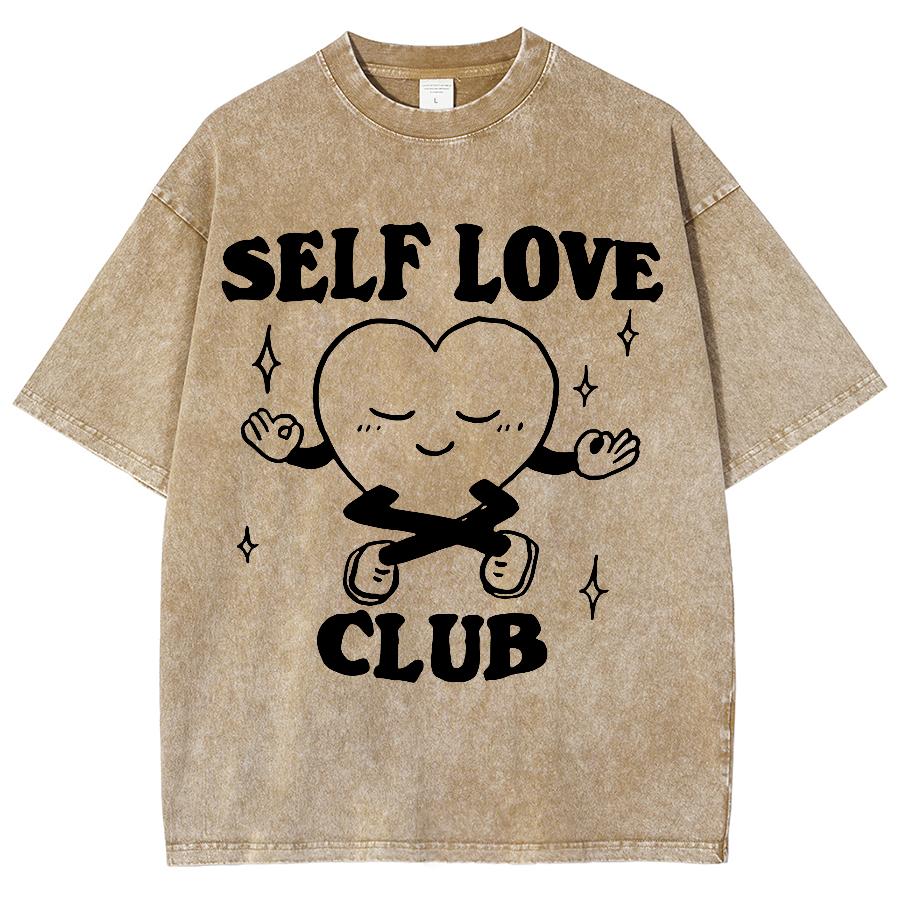 Vintage Style Heart Letter Print Women's Cotton T-Shirt High Quality Oversized Unisex Short Sleeve Casual Tees