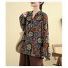 Chinese Style Literary Retro Cotton and Linen Long-sleeved T-shirt Tops for Women's Spring and Autumn New Loose Bottoming Shirts