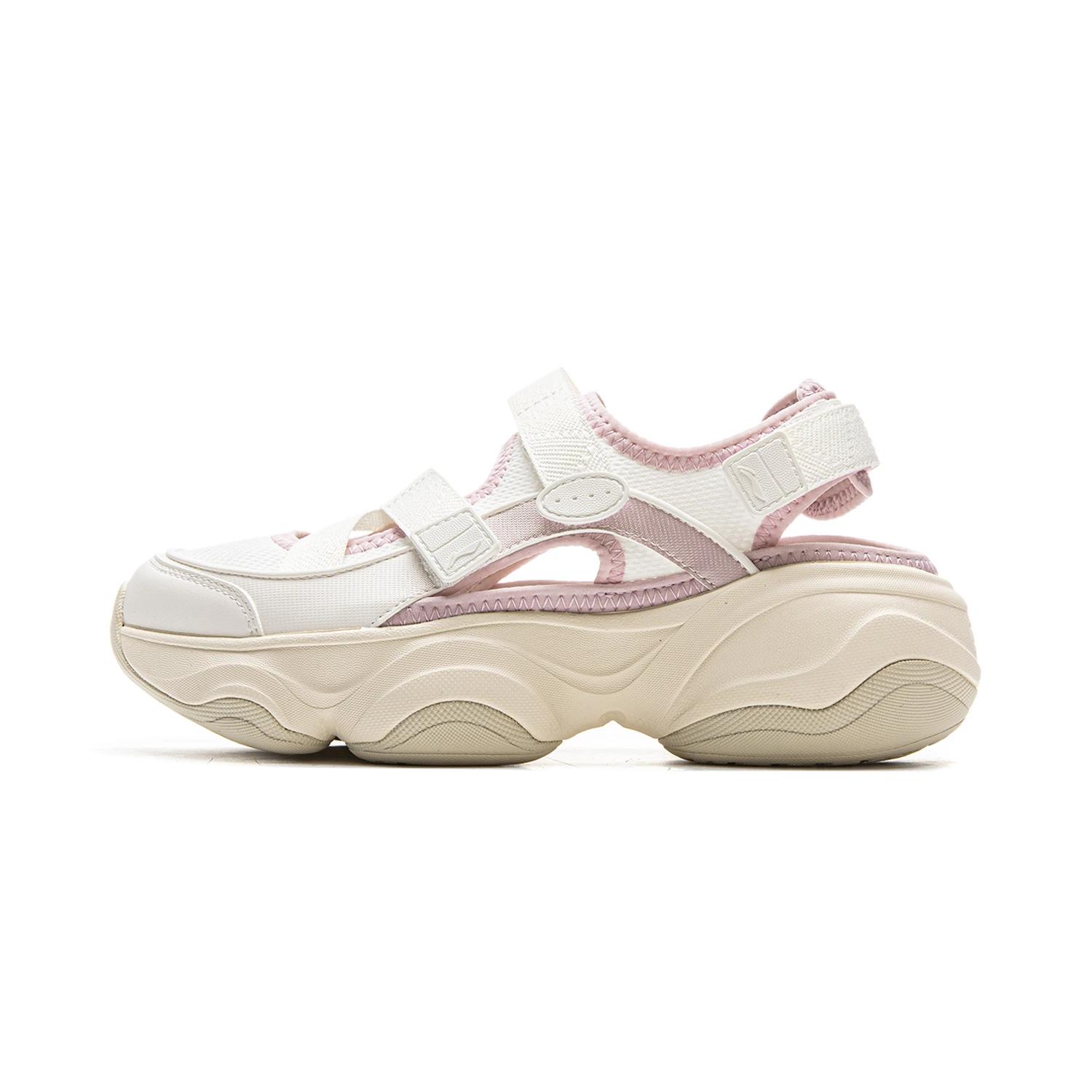 

Li-Ning Honey Сандалии из синтетической кожи Модные Сандалии для реки Женские сандалии Белый Розовый AGUV026-3 36