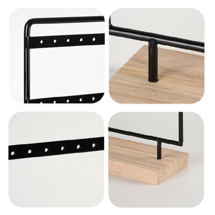 6-Tiers Earring Holder for Hanging Earrings Ear Studs with Wood Base Women Girls