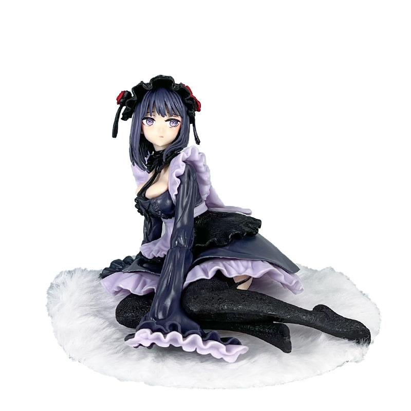 12cm My Dress-Up Darling Kitagawa Marin Black Maid Action Figurine Shizuku Kuroe Statue Collection Decor Model Toy Gift