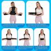 Back Brace Corrector for Lumbar Spine Support, Adjustable Sizes for Men and Women, Schwarz Silver Color, Pain Relief