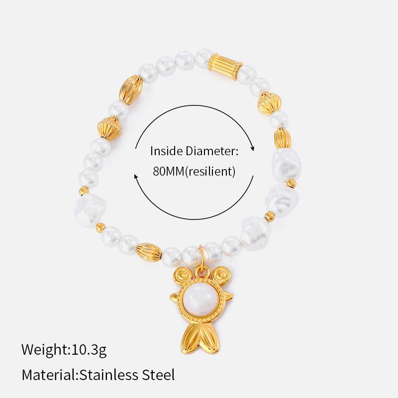 European And American Popular Ins Style Summer Sea Breeze Bracelet Women'S Simple Fashion Pearl String High-End Fashion Bracelet