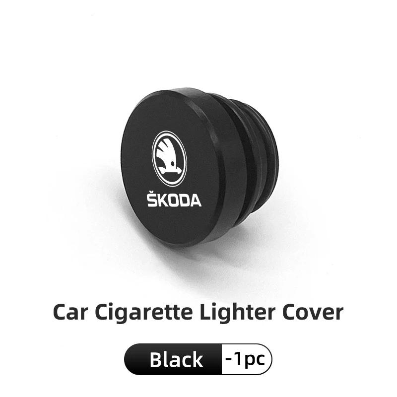 Car Sticker 2026 Hot Car Cigarette Lighter Dustproof Plug Button Cover Accessories For Skoda Fabia Kamiq Superb MK3 VisionS Yeti