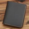 Short Style Men Genuine Leather Wallet Bifold Design Male Purse Card Bag  Shopping
