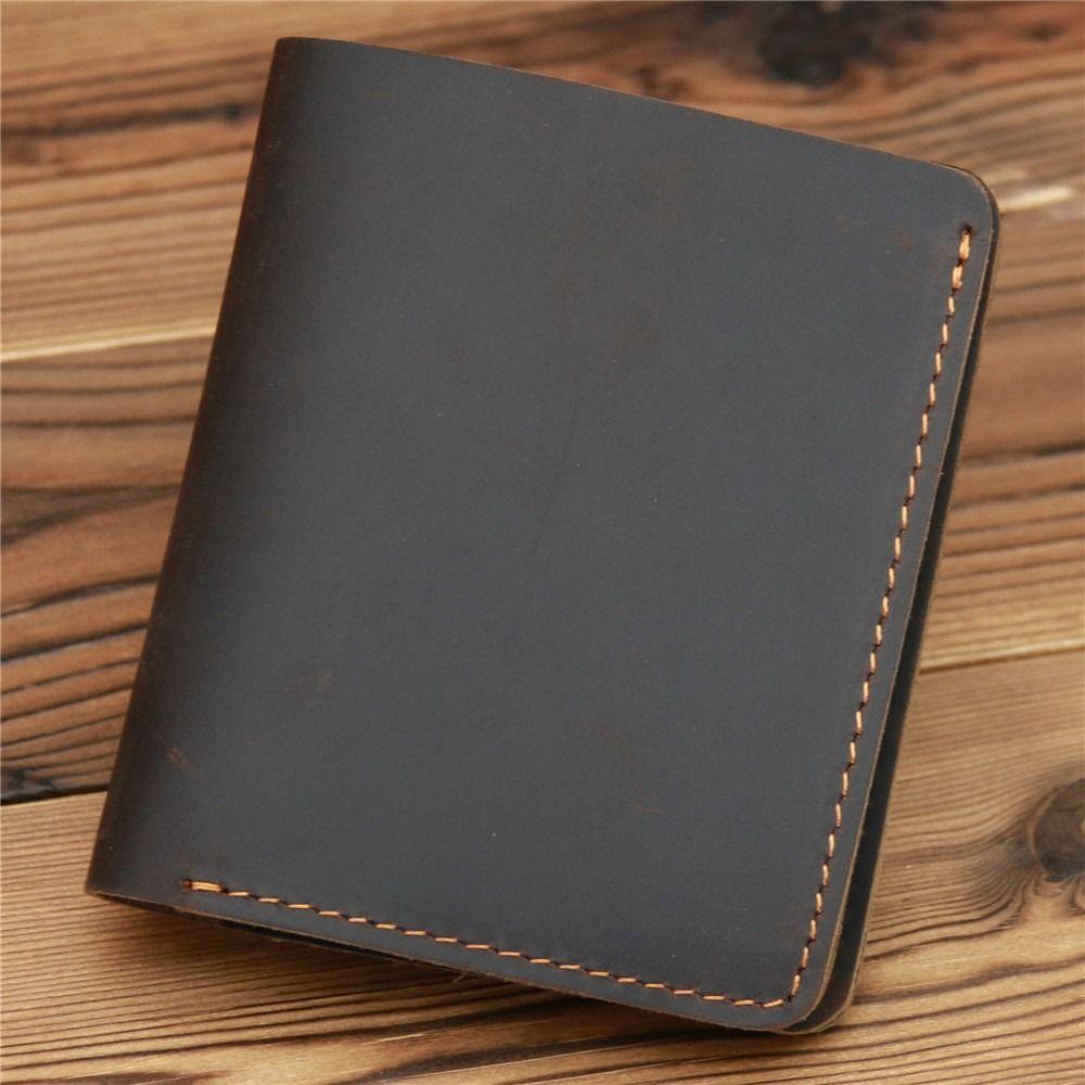 Short Style Men Genuine Leather Wallet Bifold Design Male Purse Card Bag Shopping