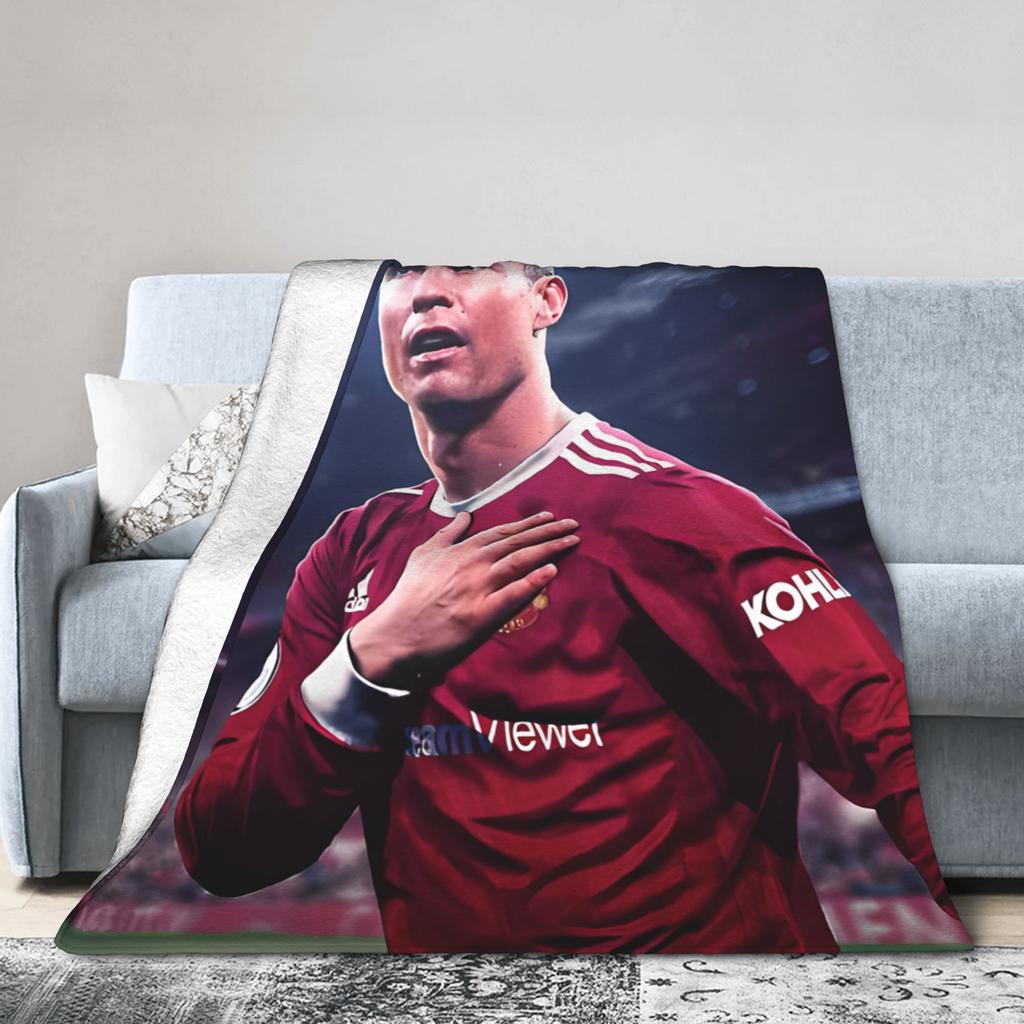 CR7 Blanket Ronaldos Wool Funny Warm Throw Blankets for Home Textile Decor
