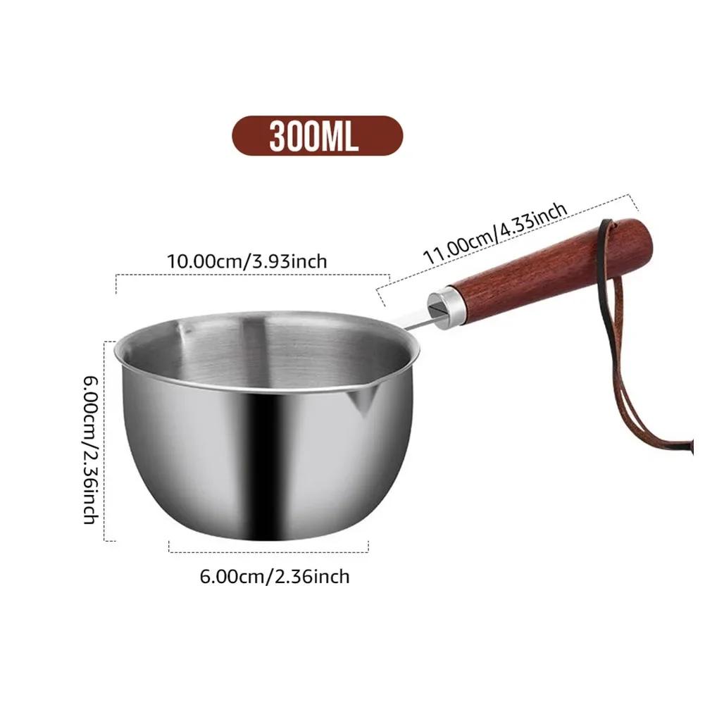 Multifunctional Mini Hot Oil Pot Stainless Steel Pouring Oil Pot Milk Pot Saucepan Butter Melting Pot Home Kitchen Cooking Tools