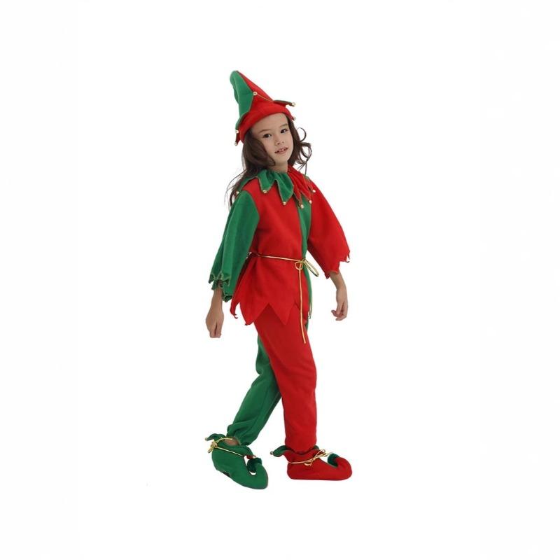 Christmas Costume Family Holiday Party Christmas Dress Up Costume Christmas Elf Kids Suit