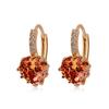Cute Heart Real 925 Sterling Silver Cubic Zirconia Stone Earrings