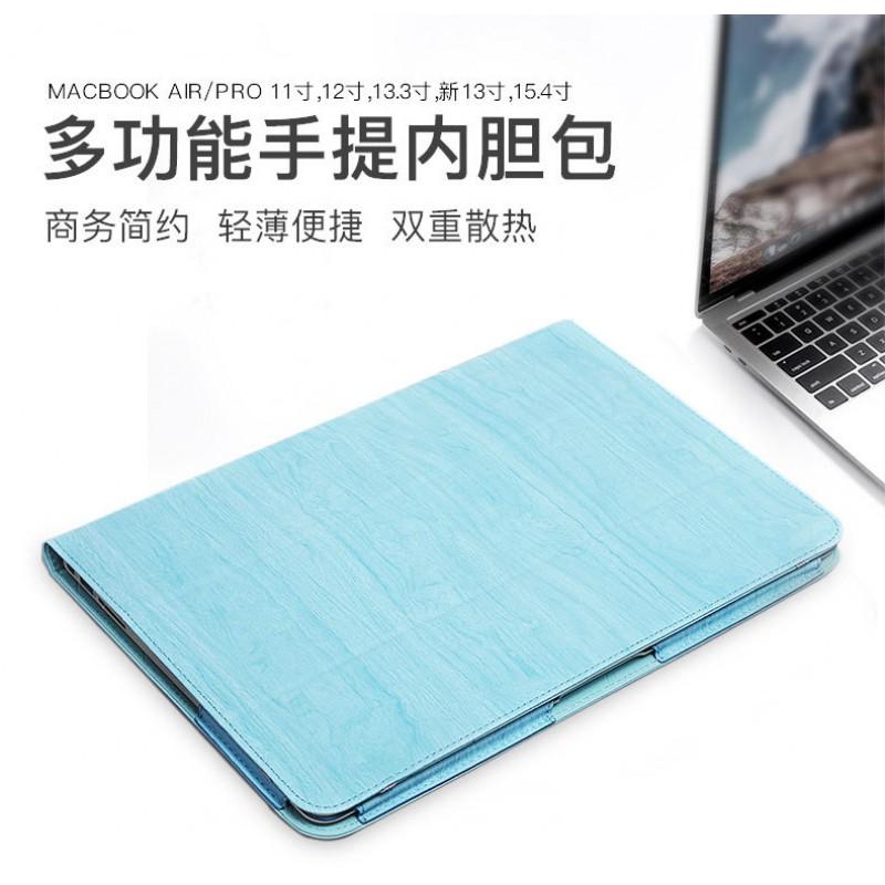 Slim TPU Laptop Sleeve Case MacBook Air 13 Inch Pro Shockproof Wood Grain Design