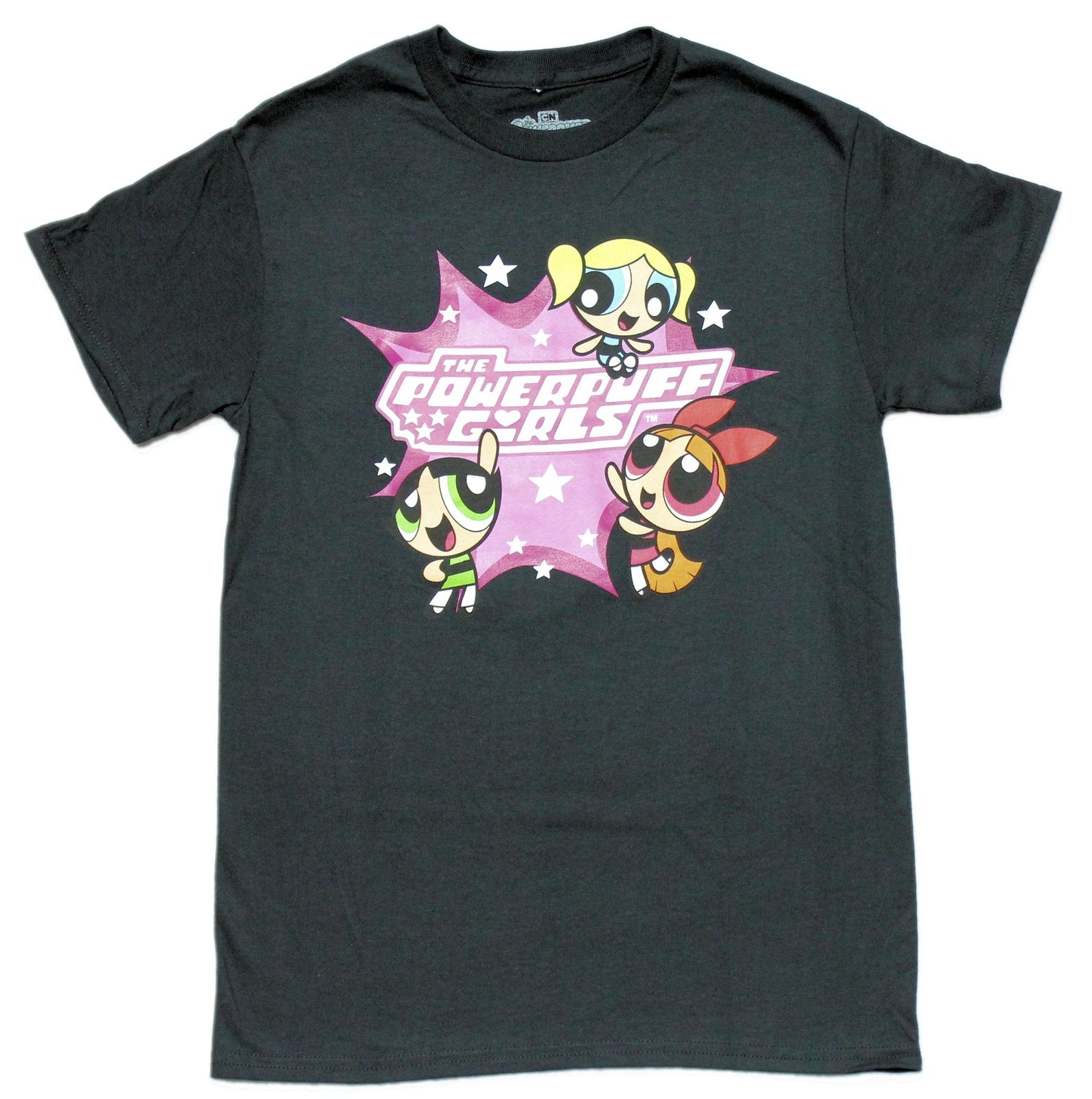 Powerpuff Girls Mens T-shirt - Buttercup Blossom Bubbles Starburst S