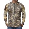 Herren Rundhals Langarm Radtrikot Atmungsaktiv Schnelltrocknend Reißverschluss Vorne Sportliches Shirt für Outdoor-Sportarten und Training