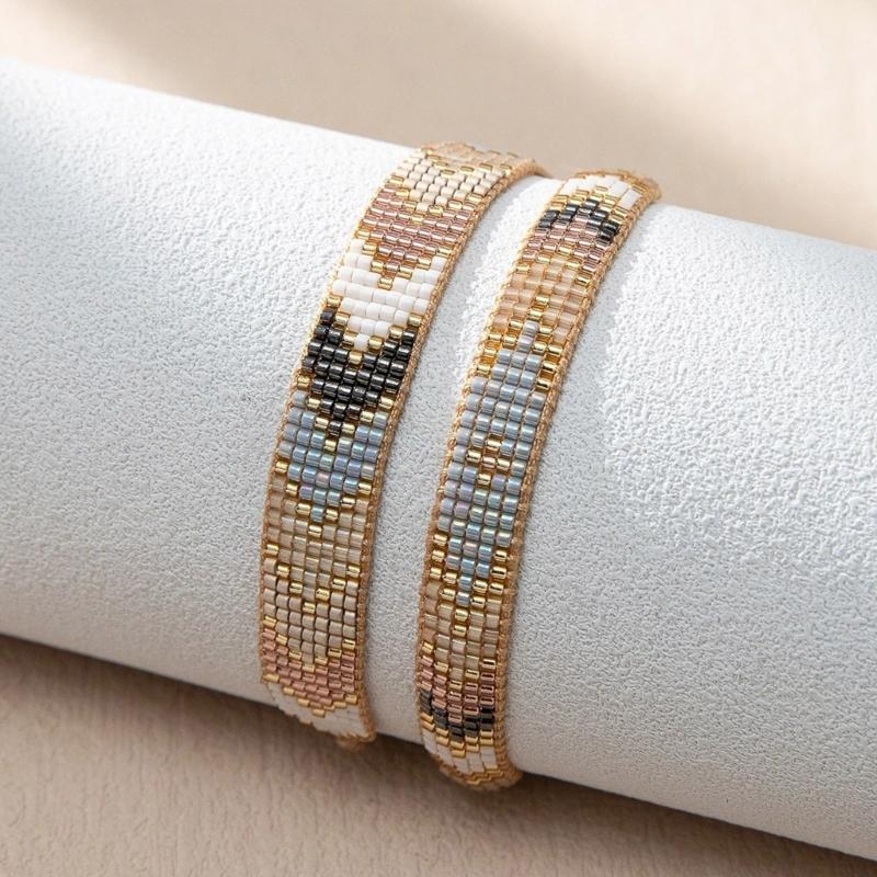Handcrafted Woven Bohemian Bracelet with Multicolored Glass Beads for Sensitive Skin User Friendly Material Comfort Fit Everyday