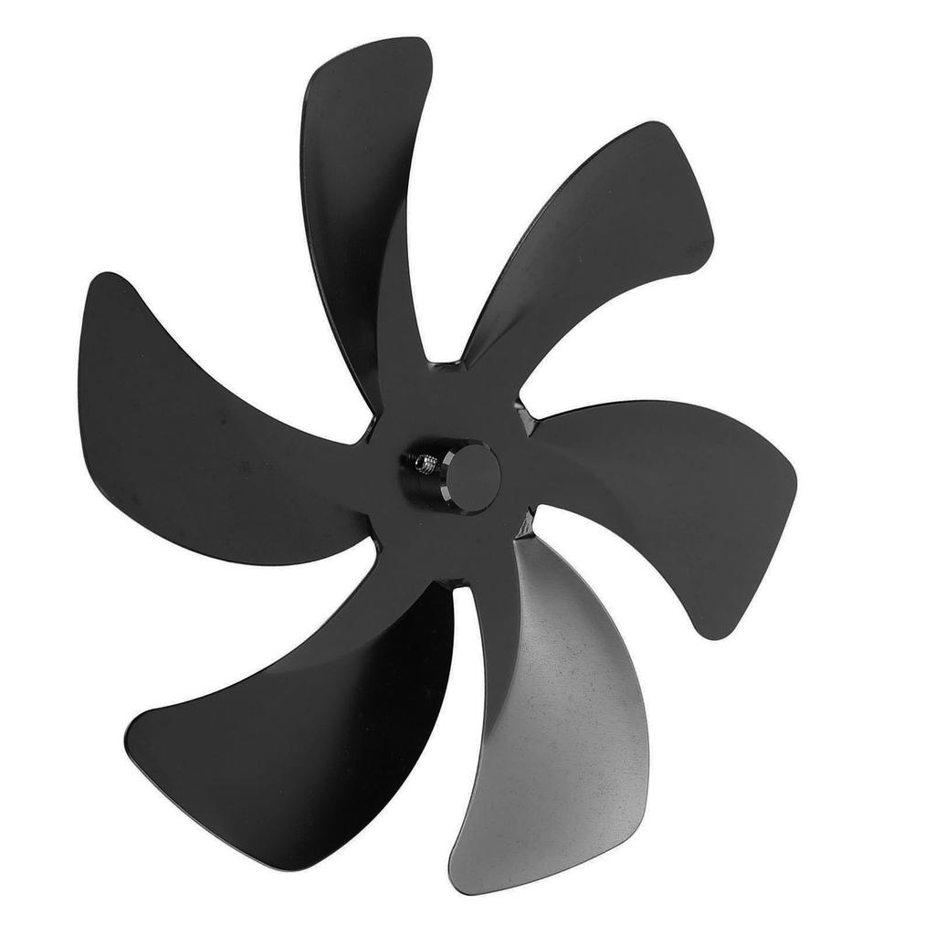 6 Blades Stove Fan Blade Aluminium Alloy Enhance Warm Air Circulation Stove Fan Blades Replacement for Fireplace Fan